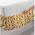 thumbnail image 2 of Insects Bed Skirt, Bicolour Repetition with Bees and Hive Like Irregular Hexagons, Elastic Bedskirt Dust Ruffle Wrap Around for Bedding Decor, 4 Sizes, Yellow Redwood, by Ambesonne, 2 of 2