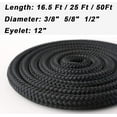 thumbnail image 4 of Double-Braided Nylon Docking Lines, Boat Rope Dock Lines Mooring Line Marine Ropes, Ultra Strong and Soft Boat Dock Rope Accessories (L: 16.5 Ft/ 25 Ft/ 50Ft, D: 3/8", 1/2", 5/8", Eyelet: 12"), 4 of 7