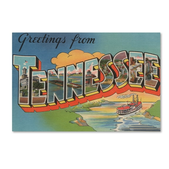 Trademark Fine Art 'Post Card 3' Canvas Art by Lantern Press