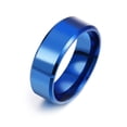 thumbnail image 1 of Anillos negros de acero inoxidable para mujer, anillos de boda, joyería para hombre, ancho de 6mm, logotipo de nombre grabado personalizado Tan Jianjun  unisex, 1 of 2