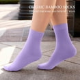thumbnail image 5 of Women Thin Socks Rayon Bamboo Ankle Silky Quarter Anti Odor Casual Summer Socks 6 Pairs, 5 of 6
