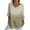 Khaki, variant on Sexlip 3/4 Length Sleeve Womens Tops Dressy Casual Blouses for Women Trendy V Neck Three Quarter T Shirts Fall Clothes Red XL