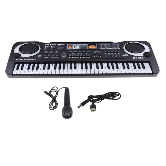 61-Key Portable Electronic Keyboard / Microphone Beginner Digital Piano
