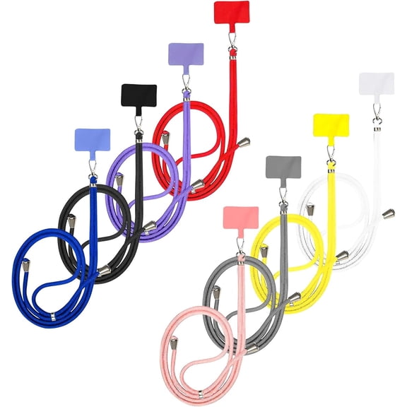 8 Packs Cell Phone Lanyards for Around The Neck,Adjustable Crossbody Phone Strap,Lanyard Phone Holder