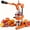 Orange, variant on Heavy Duty Cast Iron Manual Citrus Juicer, Hand Press Juicer with 304 Stainless Steel Cup for Orange, Pomegranate, Grapefruit, Lemon, Professional Fruit Juicer for Home Use