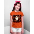 thumbnail image 3 of Spooky Vibes Cute Ghost Halloween Costume Youth T-shirt, M, Orange, 3 of 6
