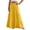18#Yellow, variant on Womens Elegant Flowy Maxi Skirt Pleated Tiered Cotton Linen A-Line Elastic Waist Midi Skirt