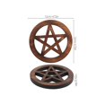 thumbnail image 2 of Wooden Pentagram Ornament for Metaphysical Decor Light Brown Crafted Solid Wood, 2 of 4