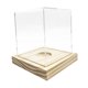 thumbnail image 3 of Vitrina de béisbol, vitrina de recuerdos, acrílico, resistente al polvo, base de madera, transparente, caja de almacenamiento para guardar artículos d, 3 of 9