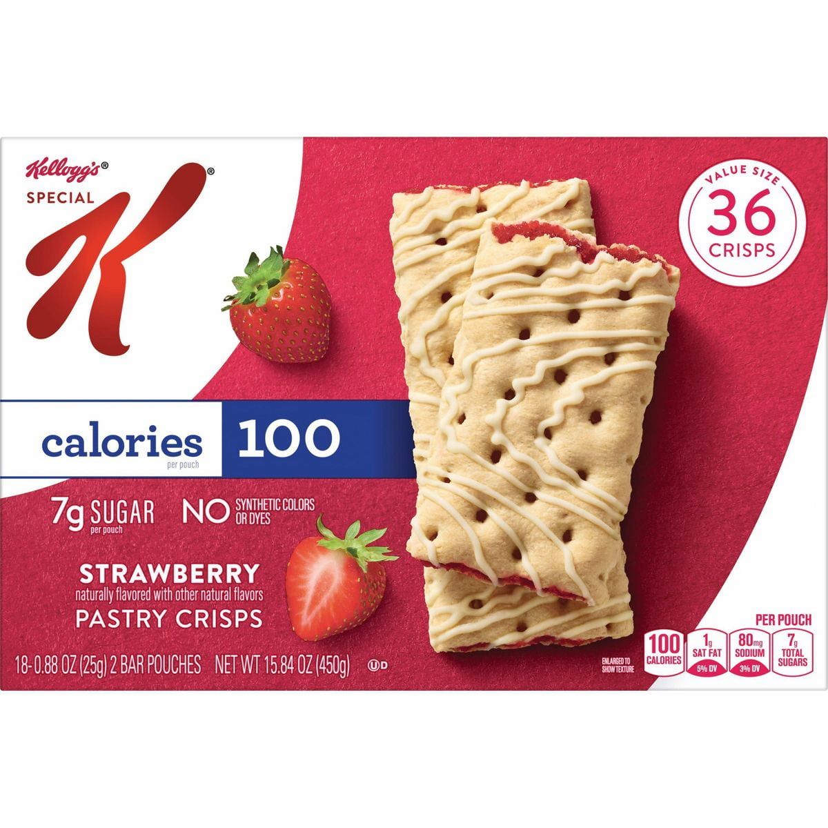 2X - Kellogg's Special K Pastry Crisps Strawberry - 15.84oz/36ct