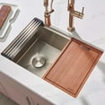 thumbnail image 6 of Ruvati 27-inch Slope Bottom Offset Drain Undermount 16 Gauge Kitchen Sink, 6 of 11