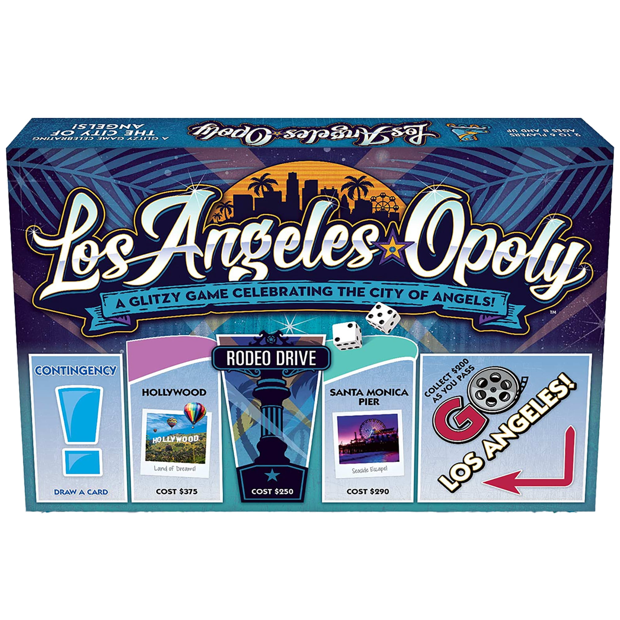 Late For The Sky: Los Angeles-Opoly - City Themed Opoly-Style Board Game, Landmark Properties, Family Strategy, 2-6 Player, Traditional or 1hr Version