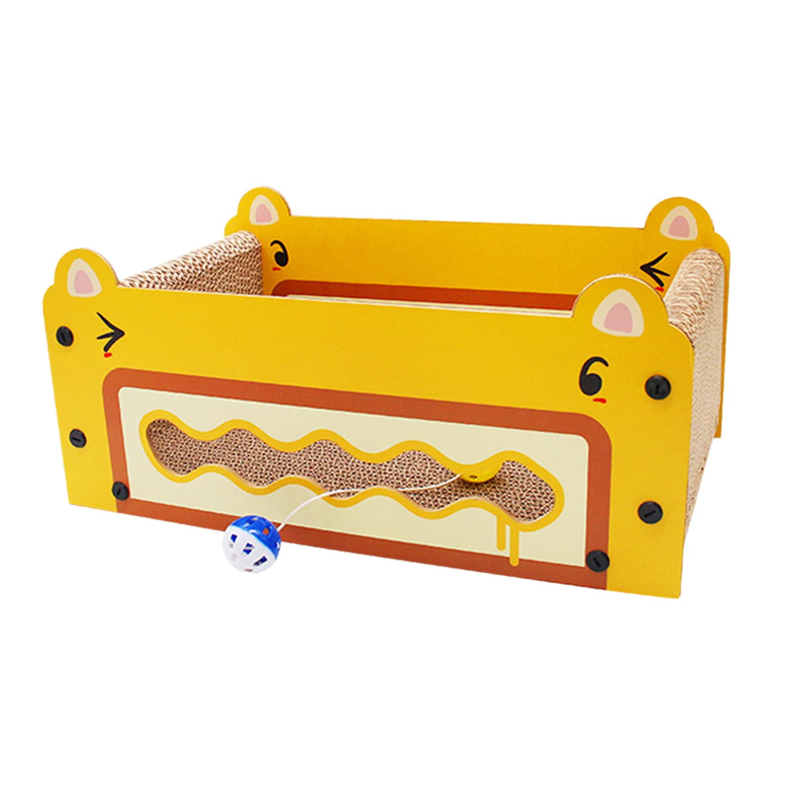 Bvdfgk Cardboard Cat Scratching Post, Lounge Bed, Cat Scratching Post, Cat Nest, Kitten Yellow