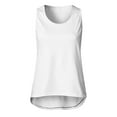 thumbnail image 3 of Rigardu Womens Workout O Neck Sleeveless Breathable Backless Tank Yoga Tops Shirt White+S, 3 of 5