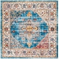 thumbnail image 2 of SAFAVIEH Bristol Erica Oriental Polyester Area Rug, Blue/Ivory, 7' x 7' Square, 2 of 8