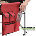 thumbnail image 6 of Magshion Heavy Duty Folding Camping Director Chair w/Table & Storage Bag, for Adults Outdoor Lawn Picnic Fishing Beach, Red, 6 of 10