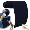 thumbnail image 1 of Alfombrilla autoadhesiva de 78 x 15.7 pulgadas, para rascar para gatos, protector de muebles de escalada, resistente a las garras, almohadillas para orejas para rascar para sofá, pared y gato, 1 of 7