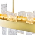 thumbnail image 3 of CWI Lighting Guadiana Glass LED Chandelier in Clear/Satin Gold, 3 of 7