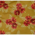 thumbnail image 4 of oneOone Organic Cotton Poplin Twill Fabric Leaves & Floral Artistic Sashiko Print Sewing Fabric BTY 42 Inch Wide, 4 of 4