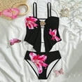 thumbnail image 7 of mgoYE Girl Swimsuit Size 14-16 Tankini Girls Bathing Suit Color-Block Adjustable Straps Bikini Sets Girls Two Piece Swimsuits with Chest Pad Swimwear(Black,13-14 Years), 7 of 7