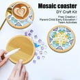 thumbnail image 5 of DIY Glass Mosaic Tiles for Crafts Materials Package, Mixed Mosaic Kits with Wooden Coaster, Handmade DIY Mosaic Coaster Material Kit for Home Decor, 5 of 7