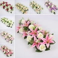 thumbnail image 4 of OPOLSKI 18 Pcs Artificial Flowers Delicate DIY Artificial Rose Lily Flowers for Household, 4 of 8