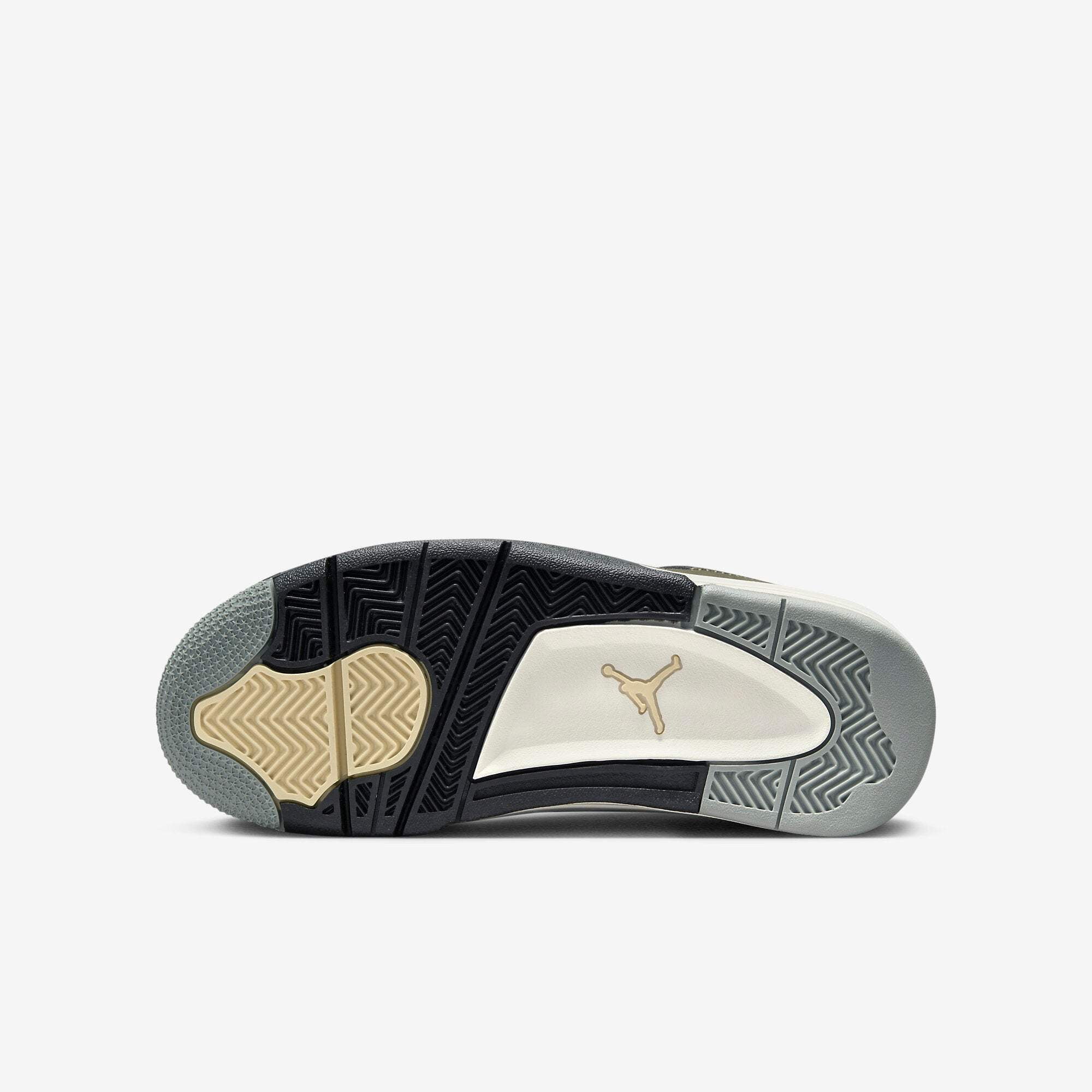 Air Jordan 4 Retro SE Craft GS, Medium Olive Canvas, Pale Vanilla 