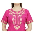 thumbnail image 3 of Bimba Jupe Kurta Longue en Coton Magenta pour Femmes Vêtements Indiens - 12, 3 of 4