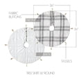 thumbnail image 3 of VHC Brands Christmas Decorations Holiday Rustic Farmhouse Wintergleam Black White Plaid Tree Skirt 36" Diameter, 3 of 4