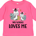 thumbnail image 4 of Inktastic Zebra My Nanny Loves Me Boys or Girls Long Sleeve Toddler T-Shirt, 4 of 5