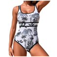 thumbnail image 1 of PEASKJP Womens Swimsuits One Piece Womens One Piece Swimsuit Tummy Control Slimming Bathing Suit High Waisted Ruched Swim Suit Color Block Swimwear,Black M, 1 of 9
