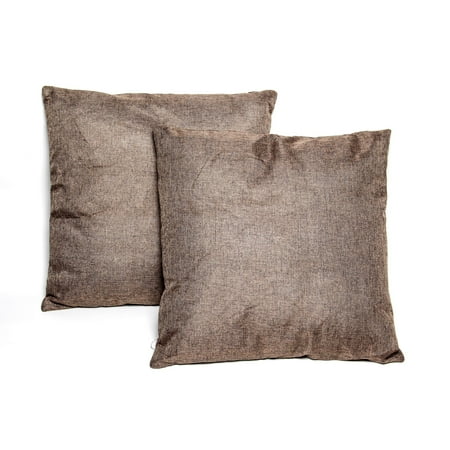 TrendyHomeGoods Dark Brown 16-inch Throw Pillows (Set of 2 ...
