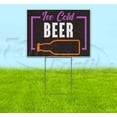 thumbnail image 1 of Ice Cold Beer (18" x 24") Yard Sign, Includes Metal Step Stake, 1 of 6