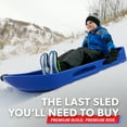 thumbnail image 3 of GoSports 2 Person Premium Snow Sled with Double Walled Construction, Pull Strap and Padded Seat - Blue, 3 of 7