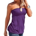 thumbnail image 2 of Women's Casual Sleeveless Bandeau Tank Top Loose Fit Summer Holiday Blouse Comfortable Stylish Fashion Top, 2 of 2