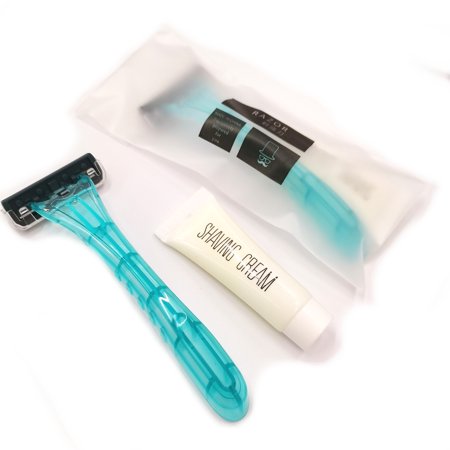 Pack of 10 Travel Size Manual 3Layer Stainless Steel Blue Blade Shaver and 10G Shaving Cream Set for Hotel Supplies Beard Personal Skin Care Hair Removal Pack of 10 Travel Size Manual 3Layer Stainless Steel Blue Blade Shaver and 10G Shaving Cream Set for Hotel Supplies Beard Personal Skin Care Hair Removal