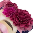 thumbnail image 4 of JWH Floral Face Decorative Pillow Cover with 3D Flower Accents 18x18inch Burgundy and Purple Cushion Cover for Room Decor, 4 of 7