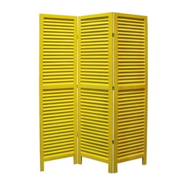 48 X 67 Yellow Wood Shutter - Screen 48 X 67 Yellow Wood Shutter - Screen