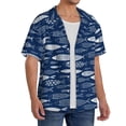 thumbnail image 3 of Disketp Men's Hawaiian Ornamental Fish Print Shirts Button Down Holiday Beach Shirts-3X-Large, 3 of 5