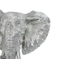 thumbnail image 6 of DecMode Silver Polystone Metallic Elephant Wall Decor with Tusks, 6 of 14