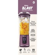 Ninja Blast Portable Personal 18 Oz Blender w/ Leak Proof & Easy Sip Lid, Rechargeable Base, BC151PR Purple