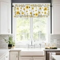thumbnail image 5 of Yellow Bee Sunflower Summer 3-Piece Kitchen Curtain Set, Rod Pocket Kitchen Curtain Valance and Tiers Set, Washable Drape Window Treatment Set, Seasonal Spring, 5 of 5