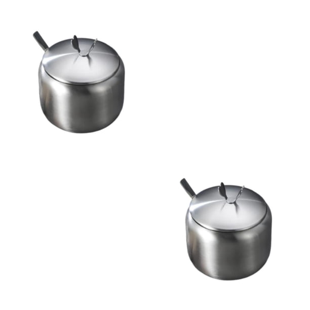 Tarro de especias Advancent Acero inoxidable Plata tipo 1 2piezas con cuchara y tapa