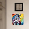 thumbnail image 3 of 10 Inch Wall Clock Battery Operated Silent Clock Decorative for Office, Kitchen, Outdoor, Living Room，Colorful Zebra Oil Painting Design, 3 of 4