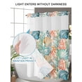 thumbnail image 6 of No Hook Shower Curtain with Snap-in Liner, Coastal Beach Waterproof Fabric Bathroom Curtains, Nautical Summer Coral Starfish Shell Bath Curtains & Mesh Top Window Standard 72"x72", 6 of 9