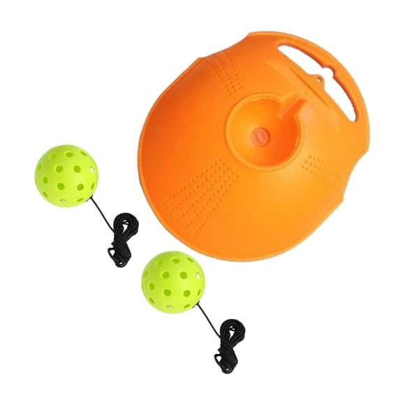 mmirethe Plinthe d'Entraînement de Pickleball Intérieur Partenaire Pratique Outil de Sparring pour Tous Âges Robuste et Durable. Plinthe Balle Verte 19x8cm