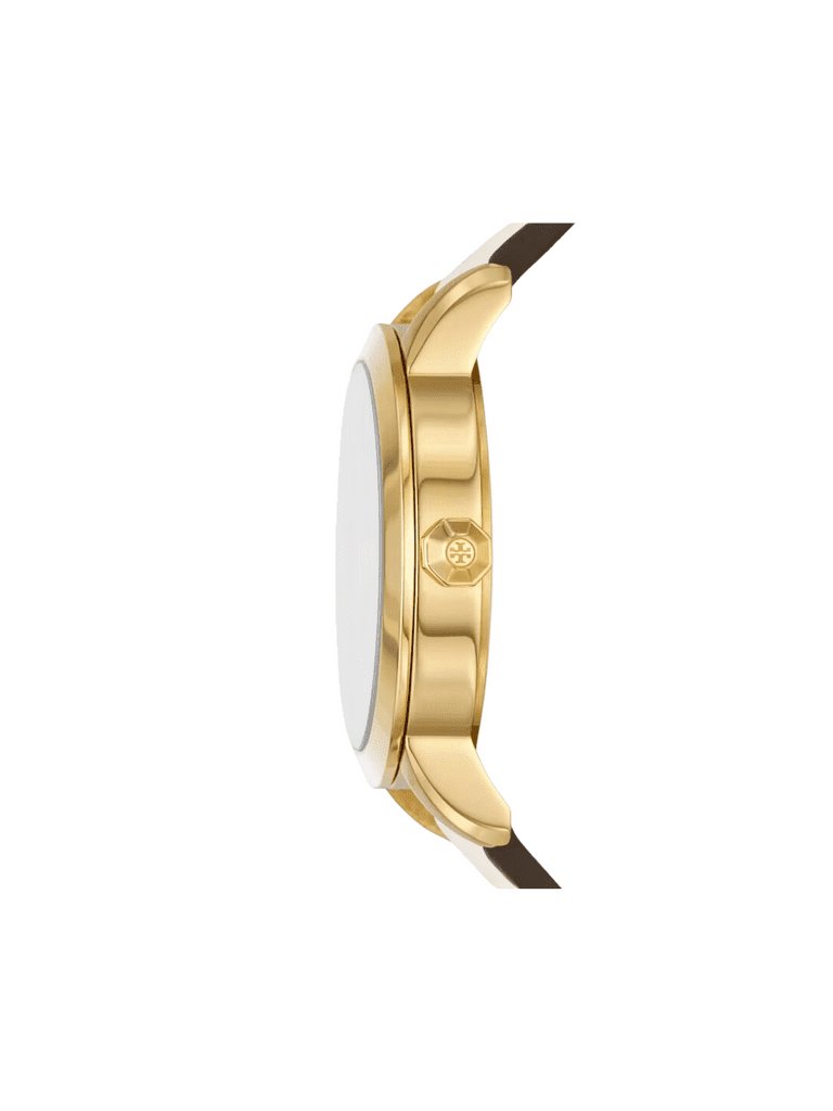 Tory Burch Ivory TBW1000 Leather Band Gold-Tone Stainless Steel Dial Women's Watch