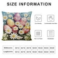 thumbnail image 6 of Heduofu Easter Pillow Covers , Spring Pillow Covers Set of 2, Happy Easter Eggs Tree Bunny Rabbit Flower Decorative Throw Pillow Cushion Case Square for Sofa Couch Bed Office Car Home Decor White, 6 of 6