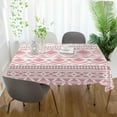 thumbnail image 6 of Pink Tribal Pattern Tablecloth 60" x 90" Rectangle Table Cloth Stain-Resistant Dining Table Cover for Home Dinner Party House Decor, 6 of 7