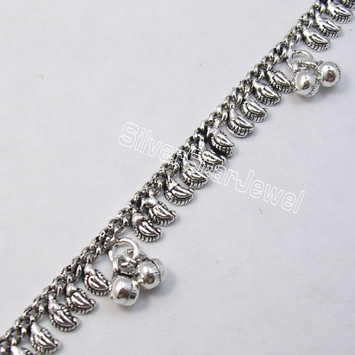 SilverStarJewel 925 Sterling Silver Collectible Handcrafted 10" Anklet 1 Pc. Women's Jewelry